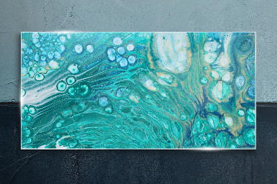 Ocean waves in glass Glass Print