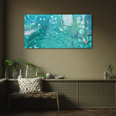 Ocean waves in glass Glass Print