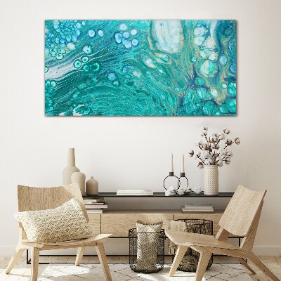 Ocean waves in glass Glass Print