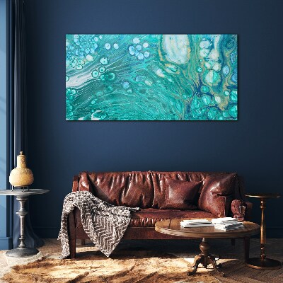 Ocean waves in glass Glass Print