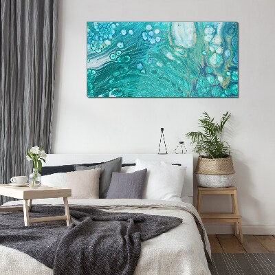 Ocean waves in glass Glass Print