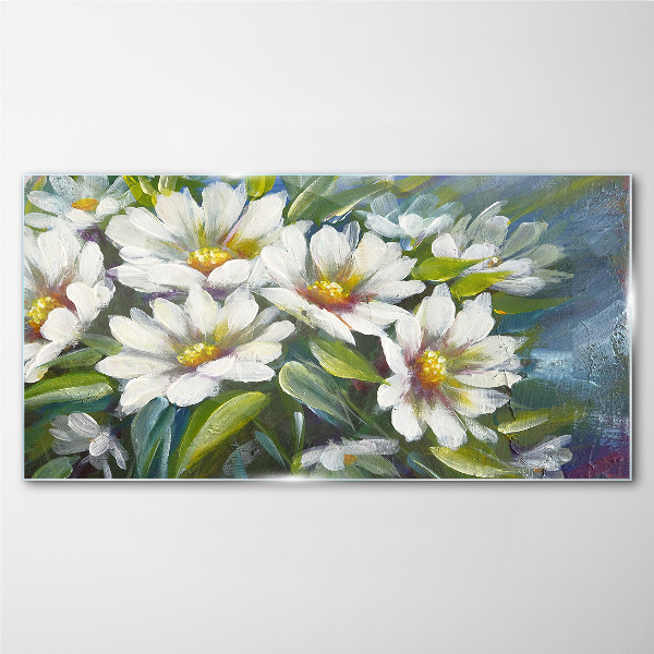 Floral harmony Glass Print