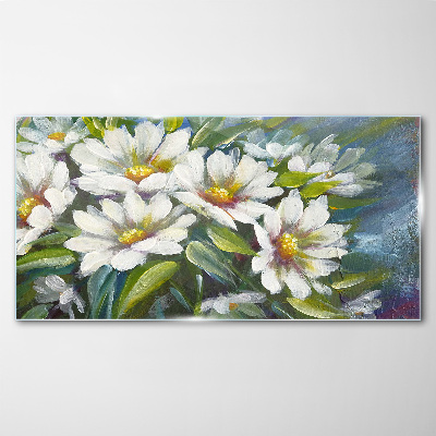 Floral harmony Glass Print