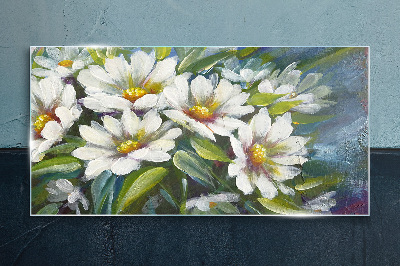 Floral harmony Glass Print