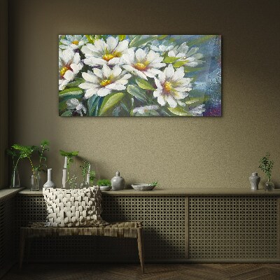 Floral harmony Glass Print