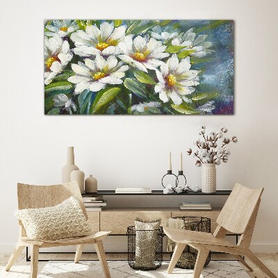 Floral harmony Glass Print