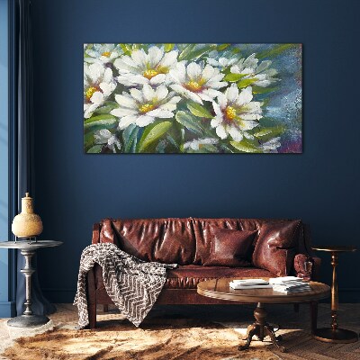 Floral harmony Glass Print