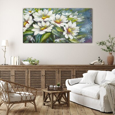 Floral harmony Glass Print