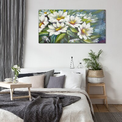 Floral harmony Glass Print