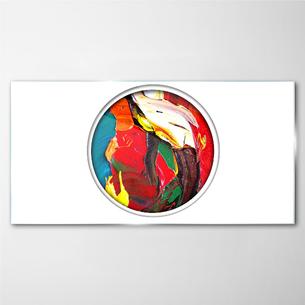 A colorful whirlwind of painting emotions Glass Print