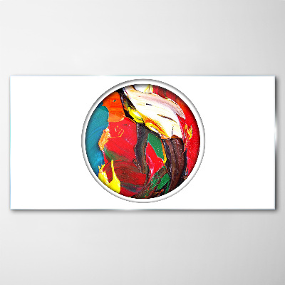 A colorful whirlwind of painting emotions Glass Print