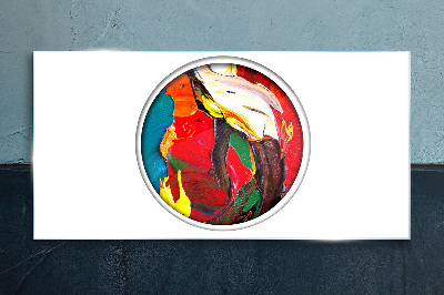 A colorful whirlwind of painting emotions Glass Print