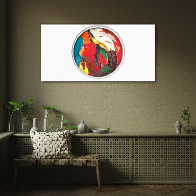 A colorful whirlwind of painting emotions Glass Print
