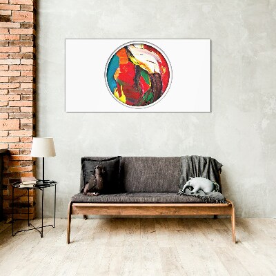A colorful whirlwind of painting emotions Glass Print