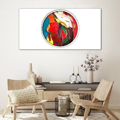 A colorful whirlwind of painting emotions Glass Print
