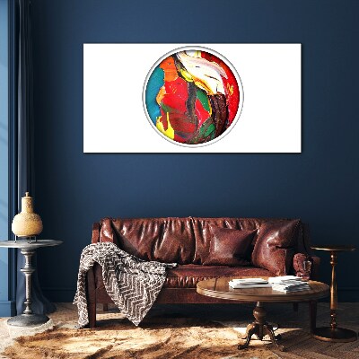 A colorful whirlwind of painting emotions Glass Print
