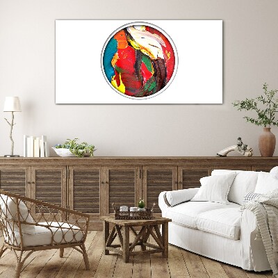 A colorful whirlwind of painting emotions Glass Print