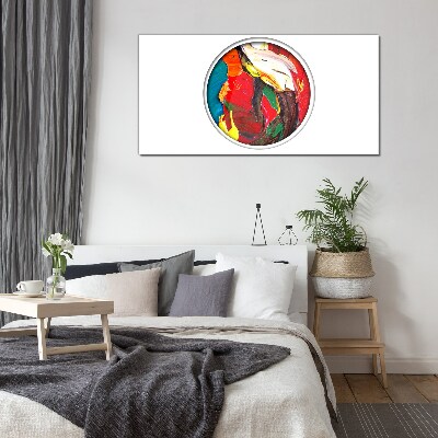 A colorful whirlwind of painting emotions Glass Print