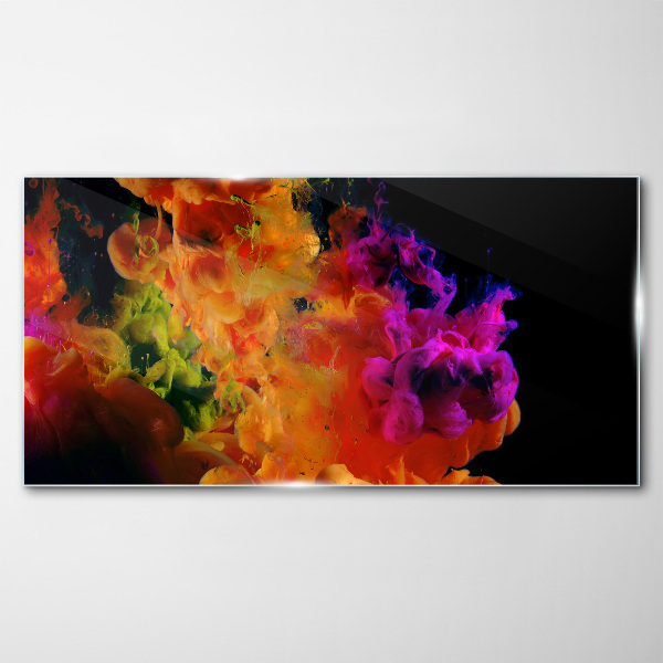 Expression of colors in motion Glass Print