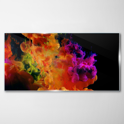 Expression of colors in motion Glass Print