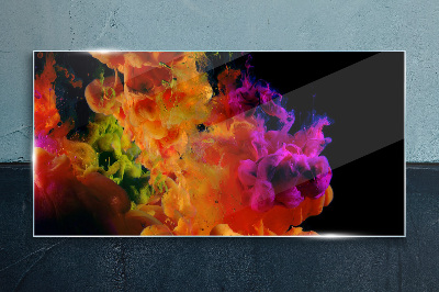 Expression of colors in motion Glass Print