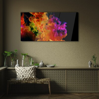Expression of colors in motion Glass Print