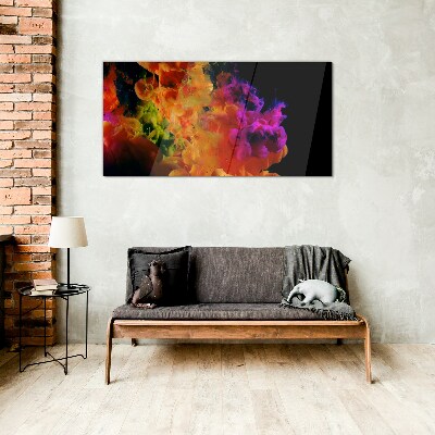 Expression of colors in motion Glass Print