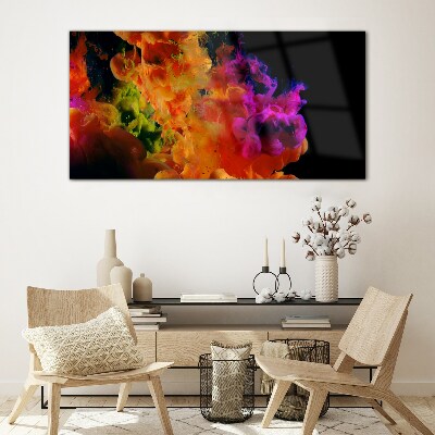 Expression of colors in motion Glass Print