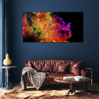 Expression of colors in motion Glass Print