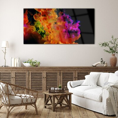 Expression of colors in motion Glass Print