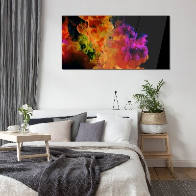 Expression of colors in motion Glass Print