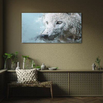 Wild animal wolf Glass Print