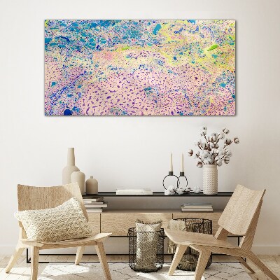 Colorful chaos of abstraction Glass Print