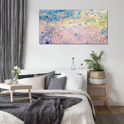 Colorful chaos of abstraction Glass Print