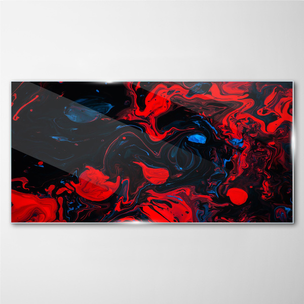Chaos of colors in motion Glass Print