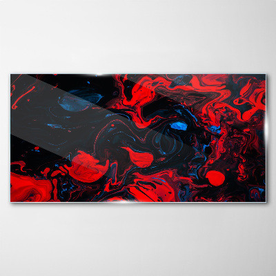 Chaos of colors in motion Glass Print