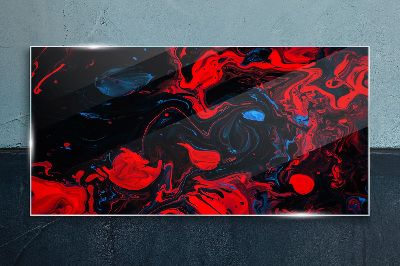 Chaos of colors in motion Glass Print