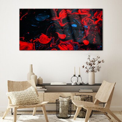 Chaos of colors in motion Glass Print