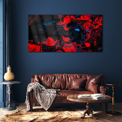 Chaos of colors in motion Glass Print