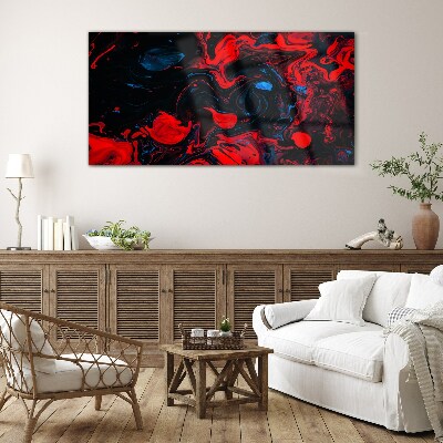 Chaos of colors in motion Glass Print