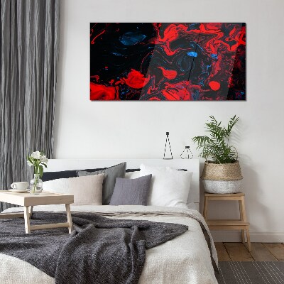 Chaos of colors in motion Glass Print