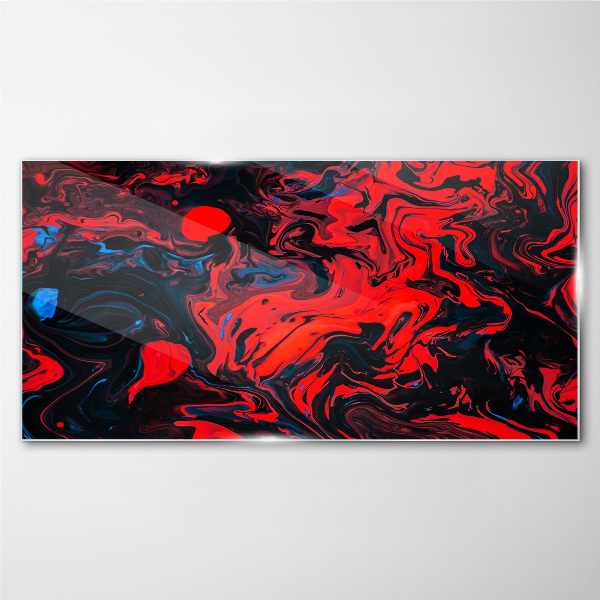 Cosmic dance of colors Glass Print