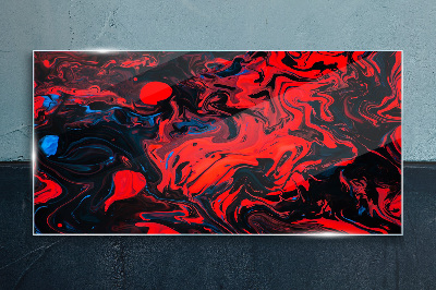 Cosmic dance of colors Glass Print