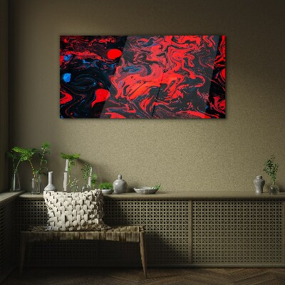 Cosmic dance of colors Glass Print