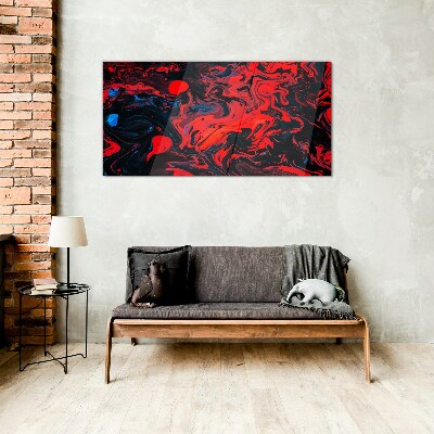 Cosmic dance of colors Glass Print
