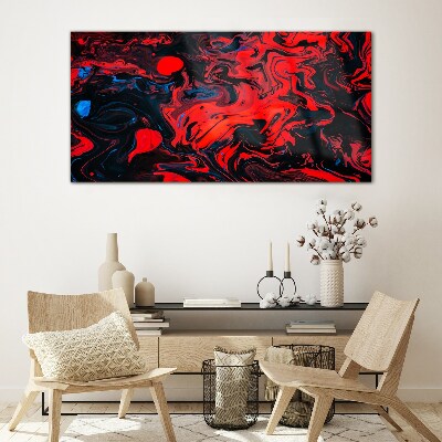 Cosmic dance of colors Glass Print