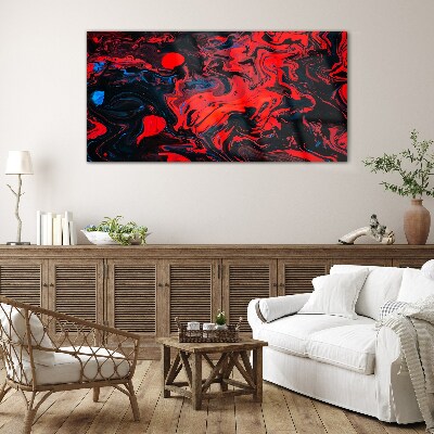 Cosmic dance of colors Glass Print