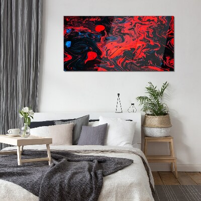Cosmic dance of colors Glass Print