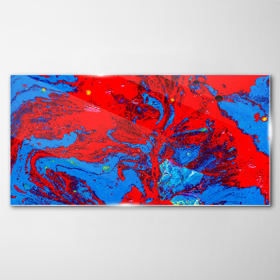 Dynamic explosion of colors Glass Print