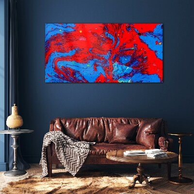 Dynamic explosion of colors Glass Print